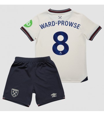 West Ham United James Ward-Prowse #8 Replik Auswärtstrikot Kinder 2025-26 Kurzarm (+ Kurze Hosen)